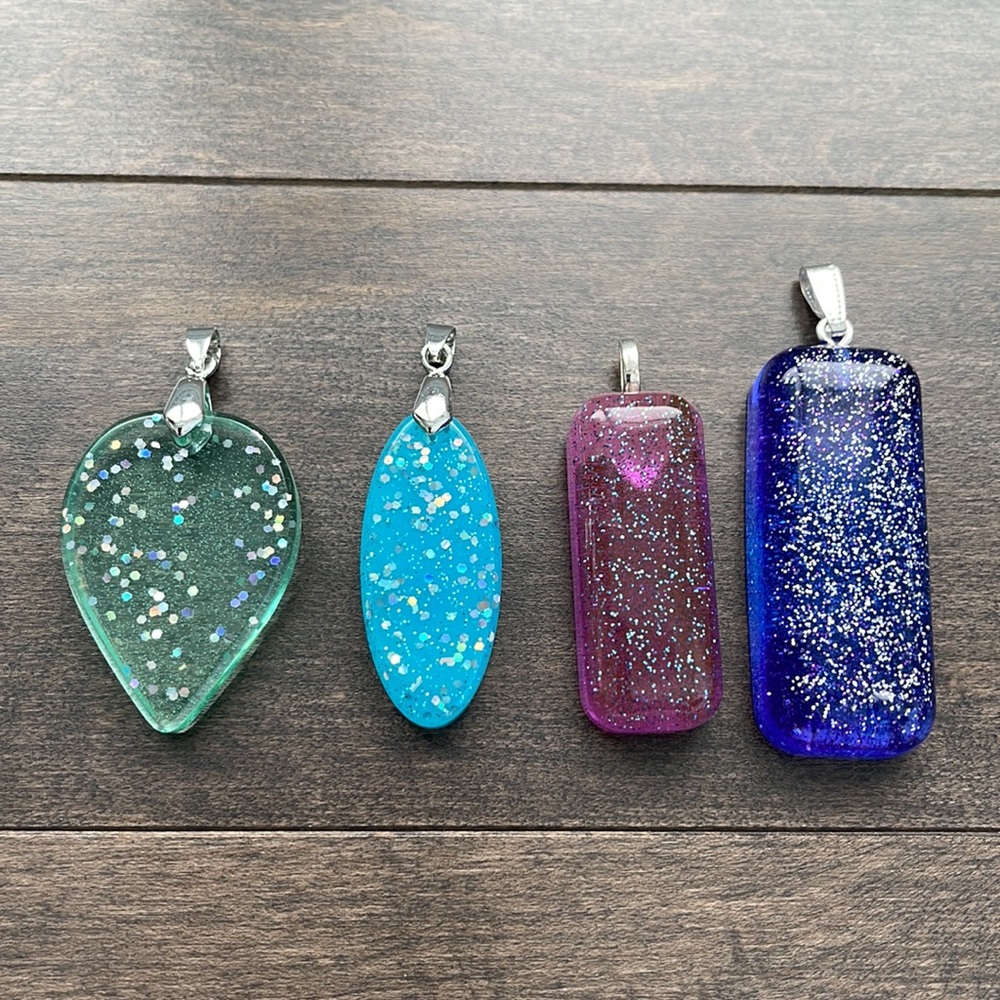 Necklace Pendant Charms, Handmade Jewellery Bundle, Sparkles